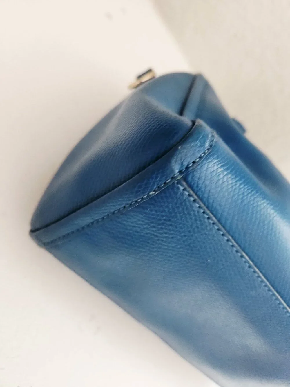 Coach Mini Bennett Blue Leather Crossbody/Satchel Bag Purse